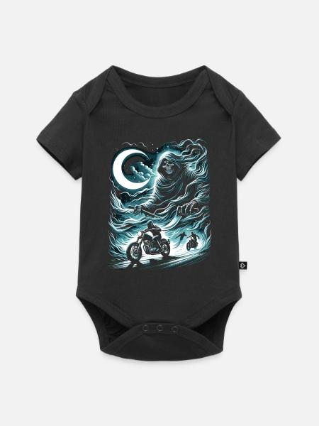 Mystic Moonlight Chase: Slasher on the Prowl - Baby Premium Kurzarmbody - Schwarz