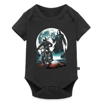 Midnight Rider's Nightmare: Moonlit Slasher Chase - Baby Premium Kurzarmbody - Schwarz - Vorne