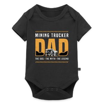 Mining Trucker Dad The Idol The Mining Equipment - Baby Premium Kurzarmbody - Schwarz - Vorne
