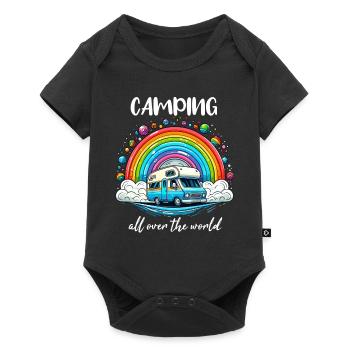 Camping all over the world World Tour Limitless - Baby Premium short-sleeve bodysuit - black - Front