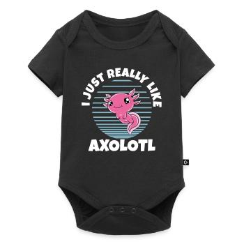 Funny Axolotl Cute Axolotl - Baby Premium short-sleeve bodysuit - black - Front