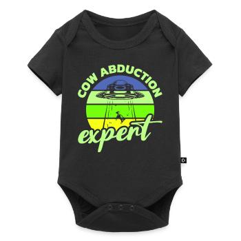 Alien, OVNI, UAP, Espace, Objet volant de l’espace - Body à manches courtes Premium Bébé - noir - Devant