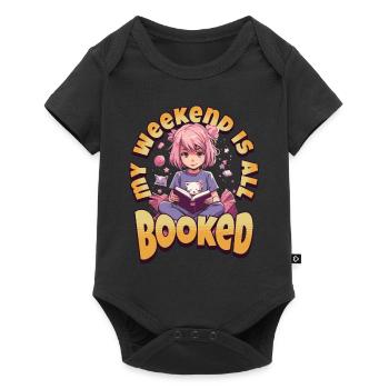 Fully Booked Weekend Kawaii Anime Girl Bookworm - Baby Premium short-sleeve bodysuit - black - Front