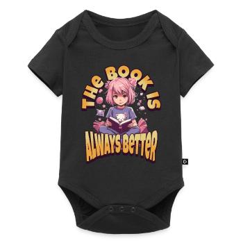 Books are better - Kawaii Girl for Bookworms - Baby Premium short-sleeve bodysuit - black - Front