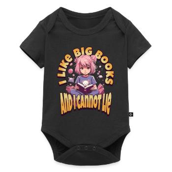 I like big Books - Kawaii Anime Girl Bookworms - Baby Premium short-sleeve bodysuit - black - Front