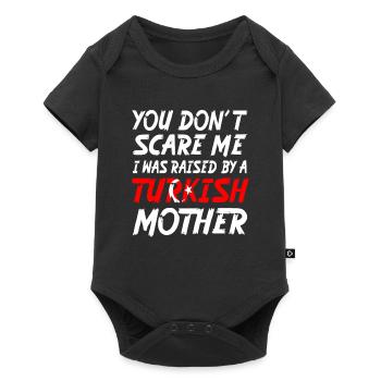 I was raised by a Turkish Mother - Baby Premium short-sleeve bodysuit - black - Front