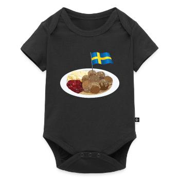 Suède Boulettes de viande suédoises - Body à manches courtes Premium Bébé - noir - Devant
