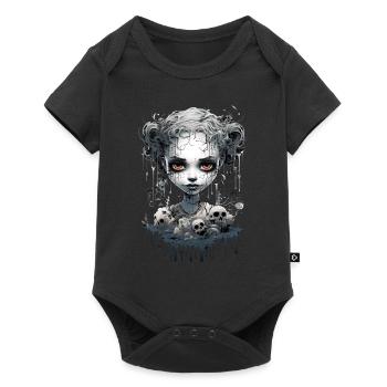Fille Gothique Halloween Fantaisie Sombre - Body à manches courtes Premium Bébé - noir - Devant