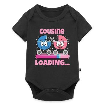 Cousine werden Cousine 2024 - Baby Premium Kurzarmbody - Schwarz - Vorne