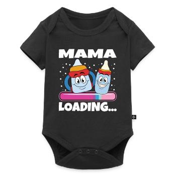 Mama 2024 werdende Mutter Schwangerschaft - Baby Premium Kurzarmbody - Schwarz - Vorne