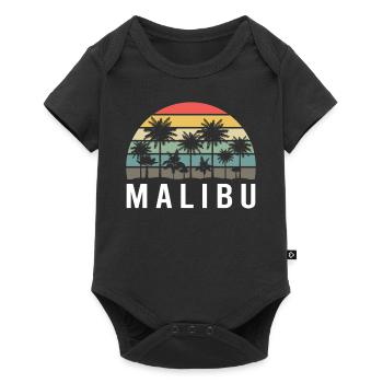 Retro Malibu Sunset Relax - Baby Premium short-sleeve bodysuit - black - Front