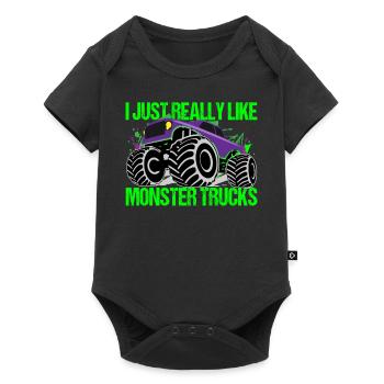 Monster Truck Color Explosion Dynamics - Baby Premium short-sleeve bodysuit - black - Front