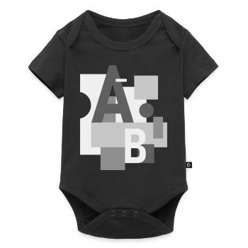 Image abstraite avec les lettres A et B - Body à manches courtes Premium Bébé - noir - Devant