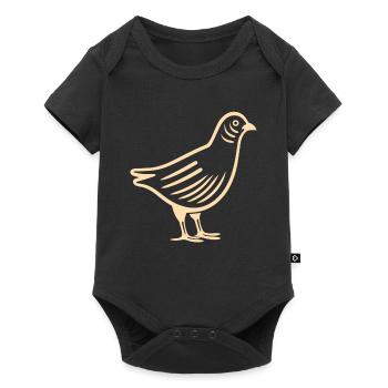 cailles petit oiseau caille - Body à manches courtes Premium Bébé - noir - Devant
