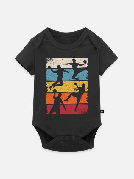 Handball Sport Coach Turnier Ball Sportfan Handbal - Baby Premium Kurzarmbody - Schwarz