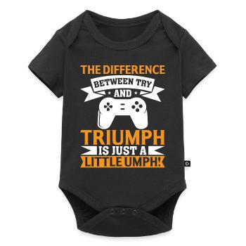 The Difference Between Trial and - Baby Premium short-sleeve bodysuit - black - Front