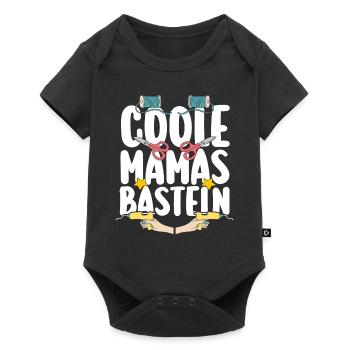 Mama Mutter Bastler Basteln - Baby Premium Kurzarmbody - Schwarz - Vorne