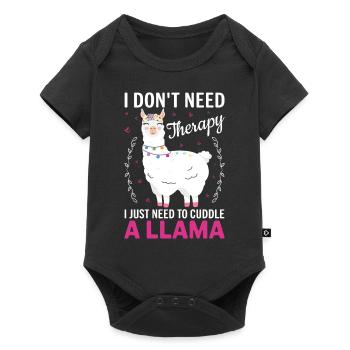 I don t need Theraphy i just need a Llama- Lama - Baby Premium short-sleeve bodysuit - black - Front