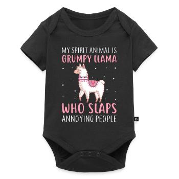 My Spirit Animal is Grumpy Llama- Llama Gifts - Baby Premium short-sleeve bodysuit - black - Front