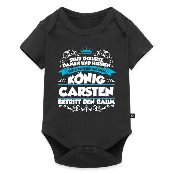 Carsten Name Design - Baby Premium Kurzarmbody - Schwarz - Vorne
