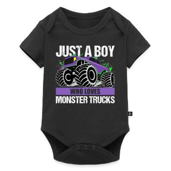 Boys Monster Truck Passion Gift - Baby Premium short-sleeve bodysuit - black - Front