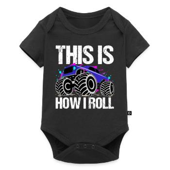 Rolling Monster Truck Adventure Urge - Baby Premium short-sleeve bodysuit - black - Front