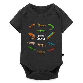 J’adore les geckos - Body à manches courtes Premium Bébé - noir - Devant