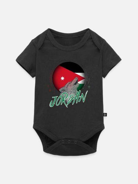 Jordanien - Baby Premium Kurzarmbody - Schwarz