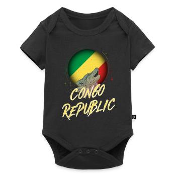 République du Congo - Body à manches courtes Premium Bébé - noir - Devant