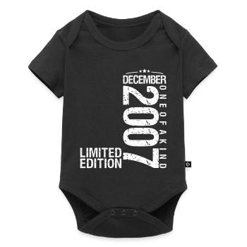 Décembre 2007 Décembre anniversaire December 2007 - Body à manches courtes Premium Bébé - noir - Devant