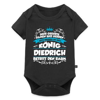 Diedrich Name Design - Baby Premium Kurzarmbody - Schwarz - Vorne
