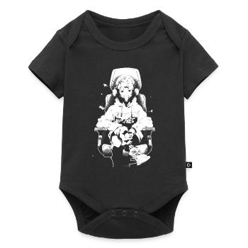 Le cool Cyberpunk Style Anime Boy Otaku de Shibuya - Body à manches courtes Premium Bébé - noir - Devant