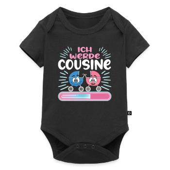 Cousine werden Cousine 2024 - Baby Premium Kurzarmbody - Schwarz - Vorne