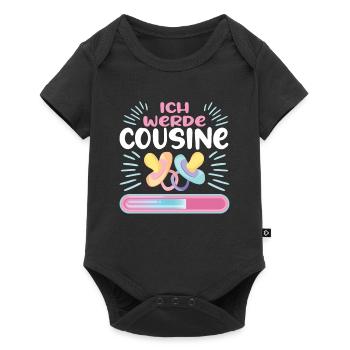 Cousine werden Cousine 2024 - Baby Premium Kurzarmbody - Schwarz - Vorne