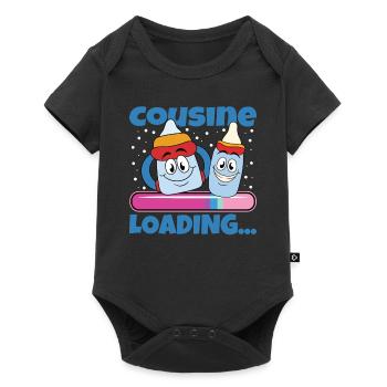 Cousine werden Cousine 2024 - Baby Premium Kurzarmbody - Schwarz - Vorne