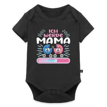 Mama 2024 werdende Mutter Schwangerschaft - Baby Premium Kurzarmbody - Schwarz - Vorne