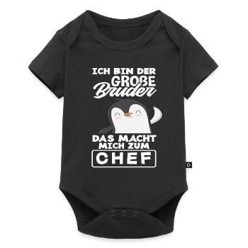 Der Große Bruder Das Macht Mich Zum Chef - Baby Premium Kurzarmbody - Schwarz - Vorne