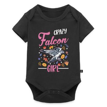 Fille Faucon Folle - Body à manches courtes Premium Bébé - noir - Devant