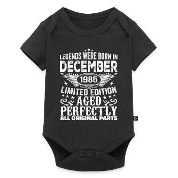 Décembre 1985 Anniversaire Décembre 1985 Décembre - Body à manches courtes Premium Bébé - noir - Devant