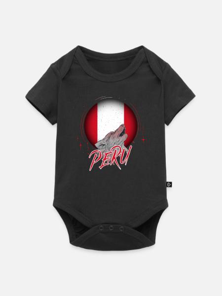 Peru - Baby Premium Kurzarmbody - Schwarz