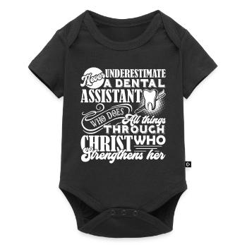 Never Underestimate A Dental Assistant - Baby Premium short-sleeve bodysuit - black - Front