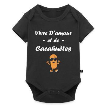 Cacahuètes Humour petite cacahuète - Body à manches courtes Premium Bébé - noir - Devant