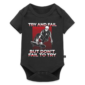Try And Fail But Don't Fail To Try Skatepark - Baby Premium short-sleeve bodysuit - black - Front