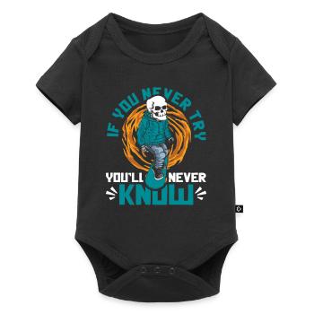 If You Never Try You'll Never Know Skatergirl - Baby Premium short-sleeve bodysuit - black - Front
