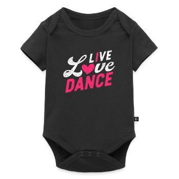 Live Love Dance Lustige Tanzliebhaberin Tänzerin - Baby Premium Kurzarmbody - Schwarz - Vorne