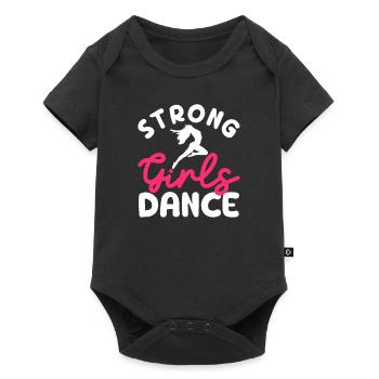 Strong girl dance lover. Funny Dancing - Baby Premium short-sleeve bodysuit - black - Front