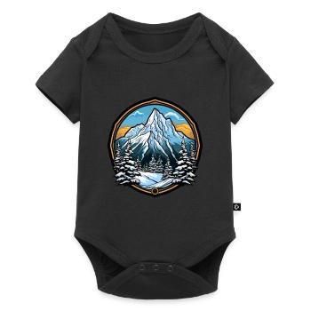 Montagnes Symbole Armoiries Hiver - Body à manches courtes Premium Bébé - noir - Devant