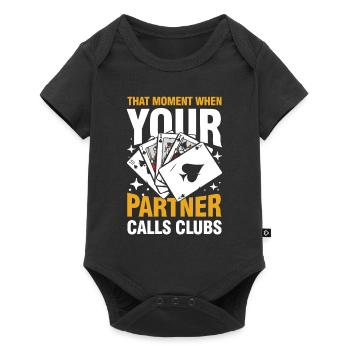 That Moment When Your Partner Calls Clubs - Baby Premium Kurzarmbody - Schwarz - Vorne