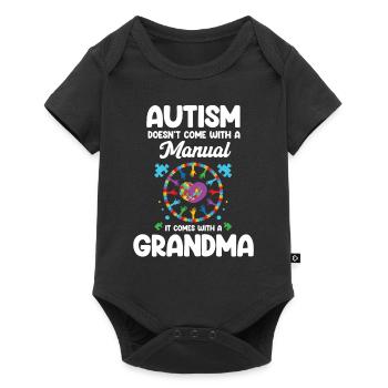 Autismus Kommt Nicht Mit Einer Manuellen Oma Adhs - Baby Premium Kurzarmbody - Schwarz - Vorne