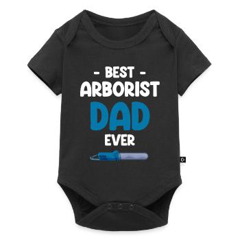 Bester Baumpfleger-vater Aller Zeiten - Baby Premium Kurzarmbody - Schwarz - Vorne